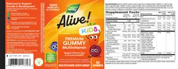 Label for Alive! Kids Premium Gummy Multivitamin