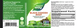 Label for Black Cohosh Root 540 mg