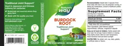 Label for Burdock Root 860 mg