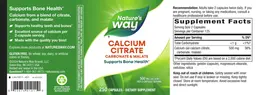Label for Calcium Citrate 500 mg