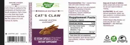 Label for Cat's Claw 175 mg