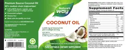 Label for Coconut Oil 4,000 mg