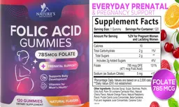Label for Folic Acid Gummies