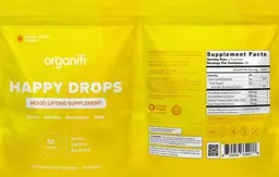 Label for Happy Drops Sweet Lemon Gummy