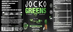 Label for Jocko Greens Pineapple/Coconut