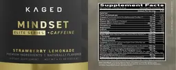Label for Mindset Elite Series + Caffeine Strawberry Lemonade