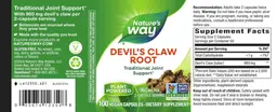 Label for Devil's Claw Root 960 mg