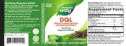Label for DGL Sugar Free Licorice Flavored