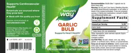 Label for Garlic Bulb 580 mg