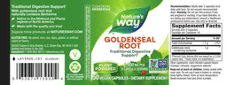 Label for Goldenseal Root 1,000 mg