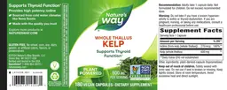 Label for Kelp Whole Thallus 600 mg