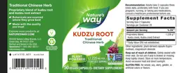 Label for Kudzu Root 1,226 mg