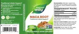Label for Maca Root 525 mg