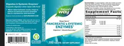Label for Mega-Zyme Pancreatic & Systemic Enzymes