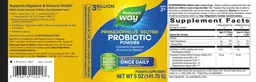 Label for Primadophilus Reuteri Probiotic Powder