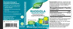 Label for Rhodiola 250 mg