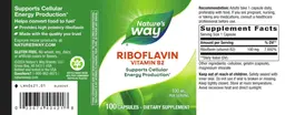 Label for Riboflavin Vitamin B2 100 mg