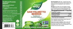 Label for Saw Palmetto Berries 585 mg