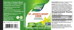 Label for St. John's Wort Herb 700 mg