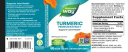 Label for Turmeric Premium Extract 500 mg
