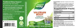 Label for Valerian Root 1,590 mg