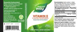 Label for Vitamin E 268 mg