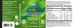 Label for Kids Growing Bones & Muscles Gummy Wildberry Flavored
