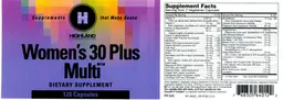 Label for Women's 30 Plus Multi