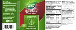Label for Blood Sugar Manager