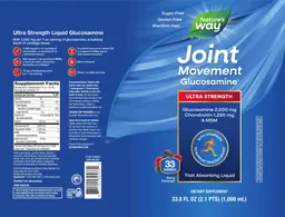 Label for Joint Movement Glucosamine Ultra Strength Berry Flavored