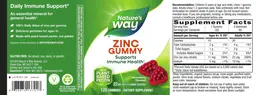 Label for Zinc Gummy 22 mg Mixed Berry Flavored