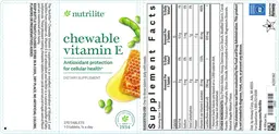 Label for Chewable Vitamin E