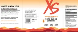 Label for Ignite Powder Moro Blood Orange