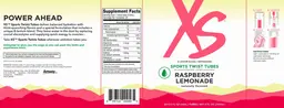 Label for Sports Twist Tubes Raspberry Lemonade Flavored