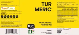 Label for Turmeric Natural Pineapple Coconut Flavor