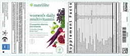 Label for Women's Daily Multivitamin