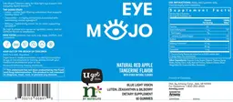 Label for Eye Mojo Natural Red Apple Tangerine Flavor