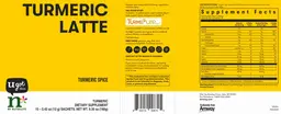 Label for Turmeric Latte Turmeric Spice