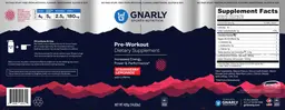 Label for Pre-Workout with Caffeine Strawberry Lemonade