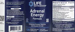 Label for Adrenal Energy Formula