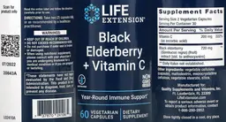 Label for Black Elderberry + Vitamin C
