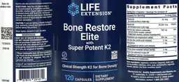 Label for Bone Restore Elite with Super Potent K2
