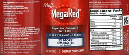 Label for Superior Omega-3 Krill Oil Ultra Strength 1000 mg