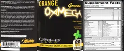 Label for Orange OxiMega Greens Spearmint Flavor