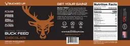 Label for Buck Feed Original Protein Chocolate