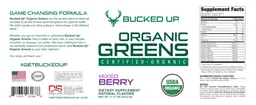 Label for Organic Greens Mixed Berry