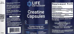 Label for Creatine Capsules
