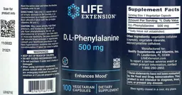 Label for D, L-Phenylalanine 500 mg