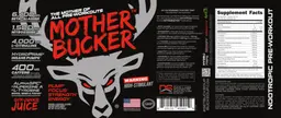 Label for Mother Bucker Gym-Junkie Juice