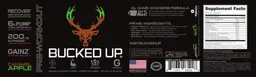 Label for Bucked Up Pre-Workout Caramel Apple